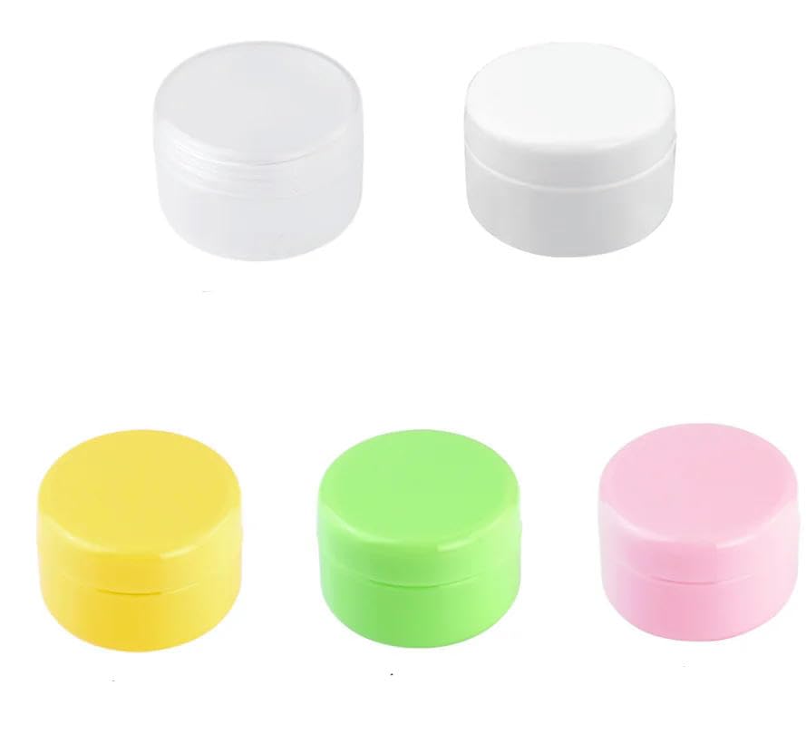 FSAMORPLE 2 Botellas rellenables de 20 g, Tarro de Maquillaje vacío, Recipiente para cosméticos de Viaje, 20 g, Verde Claro