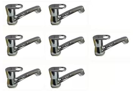 SPAZIO Stainless Steel Prime Collection Pillar Cock/Wash Basin Tap/Bathroom Tap for Wash Basin & Sink Tap Disc Fitting Quarter Turn Form Flow Chrome Plated, Brass Disc, Pack of 7