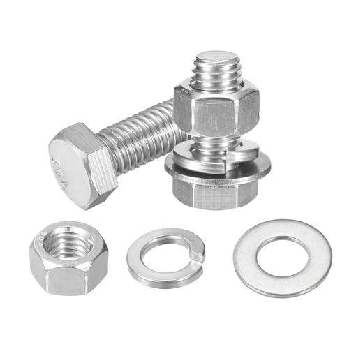 Boulons à Tête Hexagonale 1/2-13 entièrement filetés vis écrous rondelles acier inoxydable 304