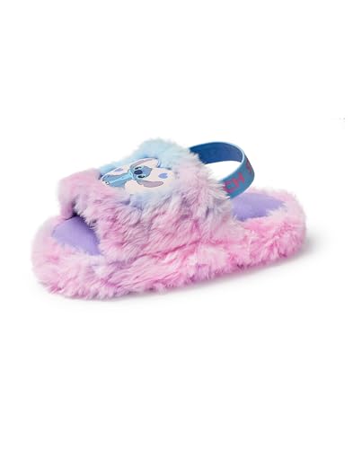 Disney Lilo & Stitch Womens Slippers Ladies Slider Slippers Adult Slip On Indoor House Shoes with Fur Elastic Heel Strap3