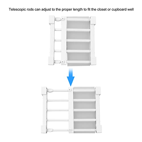 Closet Tension Shelf Expandable Cabinet Divider Storage Rack Wardrobe Cupboard Organizer (RestokkisykLM7-11)
