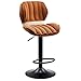 ZLF Bar Taburete, Desayuno Restaurante Asiento, Taburete de Respaldo Trasero, Cuero for EI Hogar Rotación de Cuero 60-80 Cm Taburete de Barra Ajustable, Altura de Contador Café de Cocina Taberna