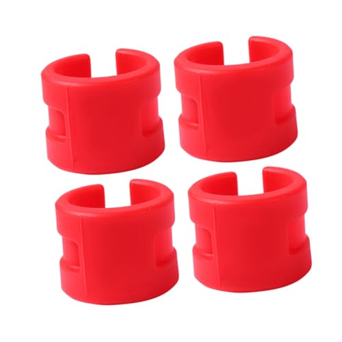 GRIRIW 4Pcs Collision Rubber Protective Rings for Rear Fork Chain Protector Durable Mountain Bike Equipment Lightweight and Impact Resistant Red Color