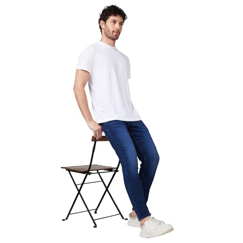 Image of Spykar Men's Kano Slim Fit Mid-Rise Jeans (Ankle Length)