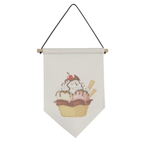 Drapeau en toile Cherry Chote Ice suspendre motif biscuits
