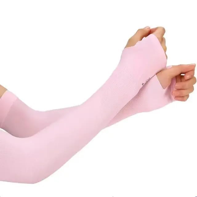 Image of Arm Sleeves Men & Women Sunlight Protection Protection from Dust, Pollution, Sunburn, UV Protection - Suitable for, Sports - Hand Summer Gloves (Pack Of 1)