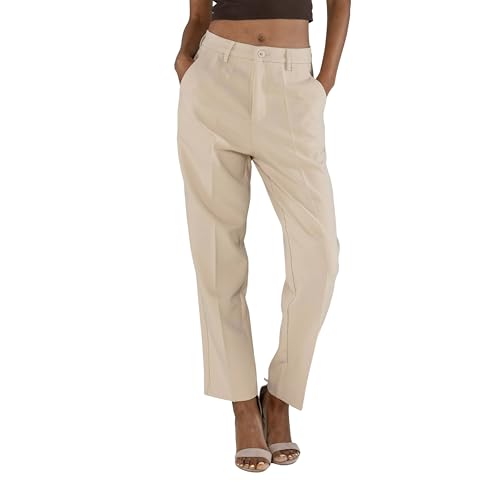 Pantalon chino pour femme confortable avec passants de ceinture