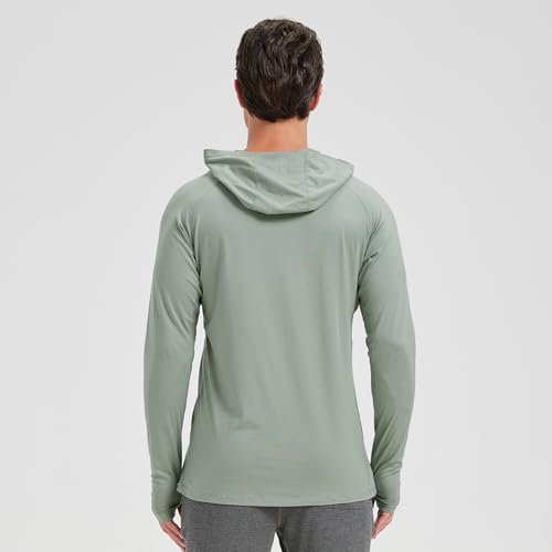 netdraw Men's Bamboo Viscose Performance Hoodie with Pocket UPF 50+ Long Sleeve Lightweight Hiking Athletic Sun Shirt4