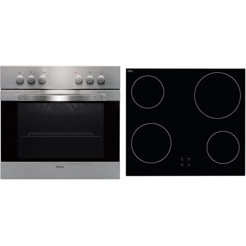 Amica EHC 12516 E - Juego de cocina con vitrocerámica, acero inoxidable