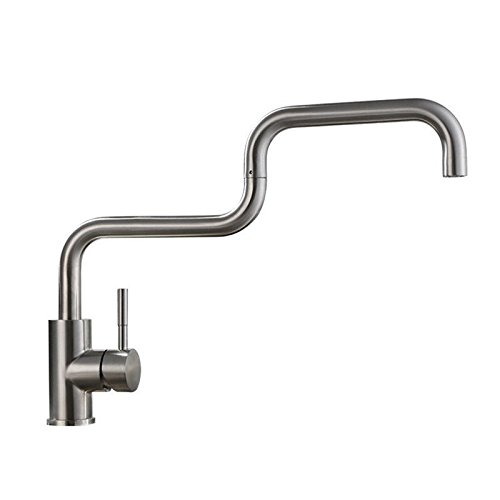 Robinet cuisine mélangeur mitigeur inox 304 pivotant pour évier cuisine sans plomb