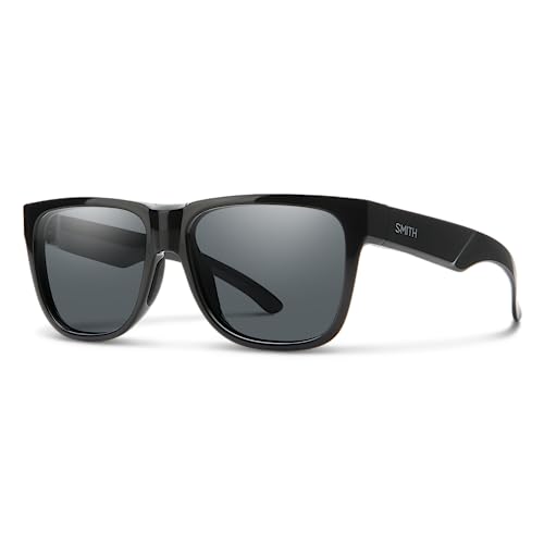 Image of SMITH Lowdown 2 Sunglasses with Carbonic Lenses - Performance Sports Active Sunglasses For Running or Everyday Wear - For Men & Women - Black + Grey Lenses