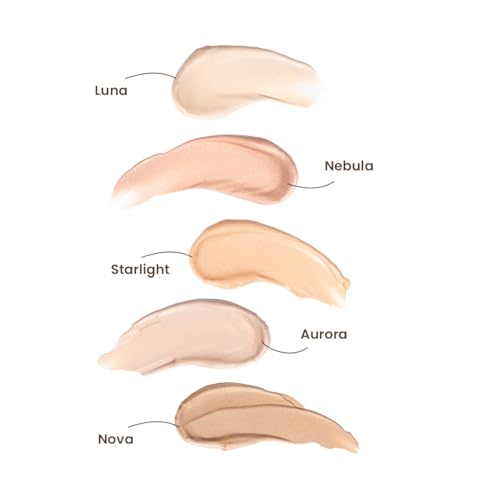 Image of LA MIOR Cosmic Glow Body Highlighter - Nebula | Liquid Highlighter for Body, Flawless Radiance, Lit-from-Within, Blurs Imperfections, Transfer & Sweat Proof, Clean - 50ml