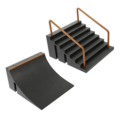 BESPORTBLE 2Pcs Finger Skateboard Kit Friendly Skateboard Park Obstacle for Develops Finger Coordination Intelligence for Home Decor Party Favors