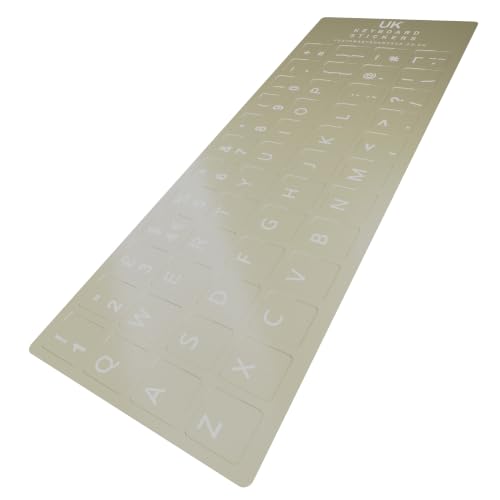 Image of CustomKeyboardsUK Clear UK QWERTY English Keyboard Stickers, Laptop & PC
