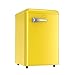 FRIDGE 75L Frigorífico Pequeño Nevera Eléctrica con Asa Termostato Regulable Nevera Retro Ahorro De Energía Frigorífico Table Top Silenciosa Mini Nevera con Compresor 90L