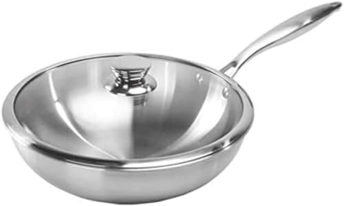 Wok de acero inoxidable, antiadherente, 30 cm miniatura 1