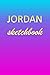 Produktbild Jordan: Sketchbook | Blank Imaginative Sketch Book Paper | Pink Blue Gold Custom Letter J Personalized Cover | Teach & Practice Drawing for ... Doodle Pad | Create, Imagine & Learn to Draw