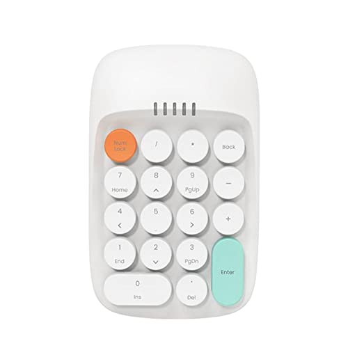 Clavier numérique mécanique sans fil blanc à 18 touches miniatures