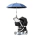 Stuhlschirm mit Klemme, Tragbarer Clip-Regenschirm für Strandstühle, Terrasse, Kinderwagen, Rollstühle, Golfwagen(Blau)