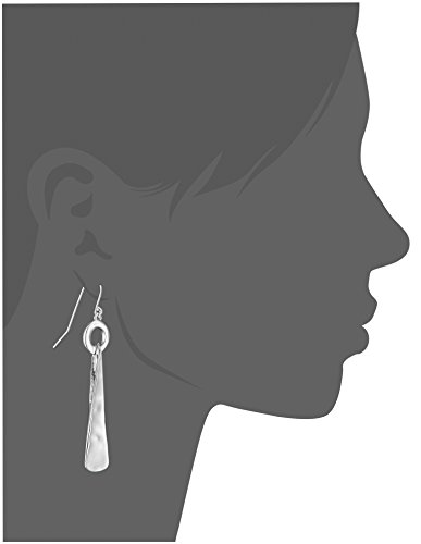 ROBERT LEE MORRIS Silver Circle & Triangle Drop Earrings