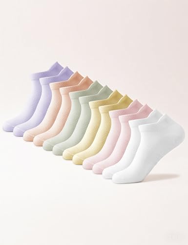 Women's Non-Slip Yoga Socks with Silicone Grips Cotton Ankle Sock for Pilates Barre Hospital Home Workouts‌