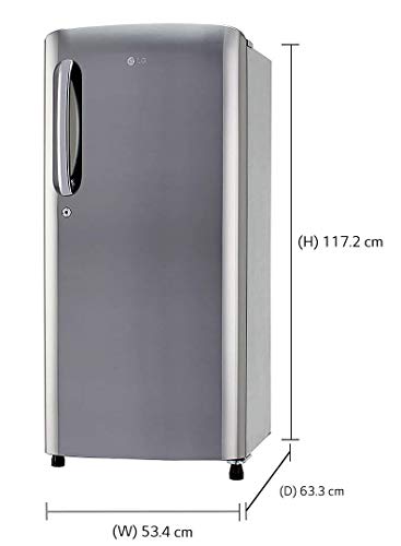 Image of LG 190 L 4 Star Inverter Direct-Cool Single Door Refrigerator (GL-B201APZY, Shiny Steel)