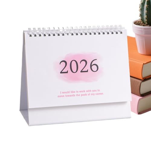 Thick Paper Monthly Planner | 2026 Desktop Calendar,2025 2026 Desk Calendar Planner For Home Office Planning School Dorm Apartme