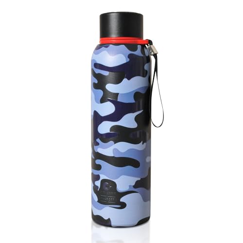 Image of CLAY CRAFT VACBOTT Everest Military Edition Double Wall|18 Hours Hot and 24 Hours|Cold Water Bottle Vacuum Insulated Flask Bottle 700ml, 1 Year Limited Warranty|Leak Proof|BIS Certified|Made in India