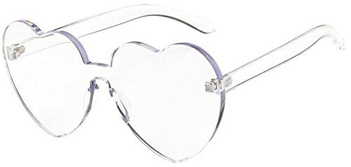 J&L Glasses Retro Gafas Para Hombres Mujeres Lente Coloreado Gafas, Gafas de Sol Unisex Adulto (Transparent) Cover