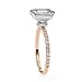 4.00CT Radiant Cut Moissanite With Lab Grown Diamond Engagement Gift Ring, Unique Pave Setting Solid Gold Proposal Ring, Birthday Gift, CVD Radiant Ring