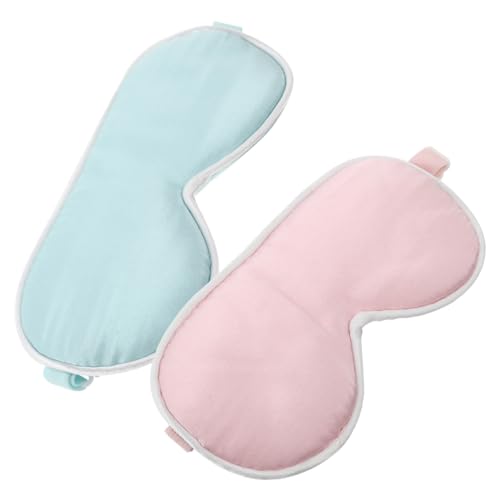 DECORNIJIA 2個 シルク製可能 用アイマスク 軽量通気性快適 睡眠遮光カバー 幼児の昼寝や屋内外キャンプ適用