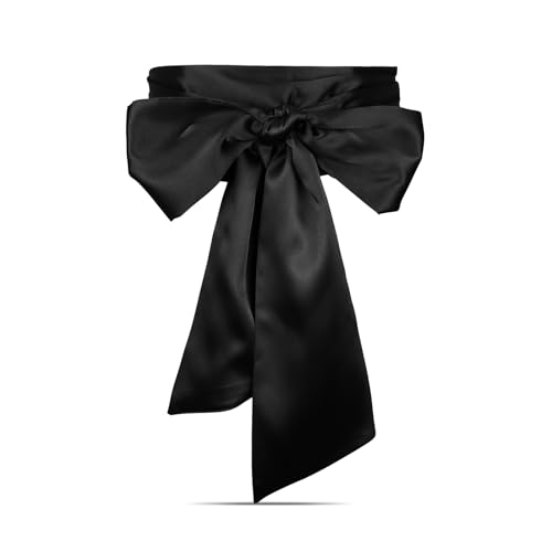 Women's Belt, Ladies Wedding Bow Satin Sash Waist Belt, Double Side Dress Bridal Belt for Party Special Occasion - Main Image