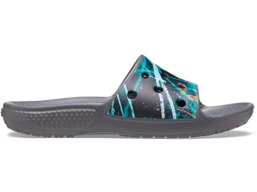 Image of Crocs Unisex Adult Classic Marbled Slide Bone /Mlti Croslite Slide | 206879-2Y3 |