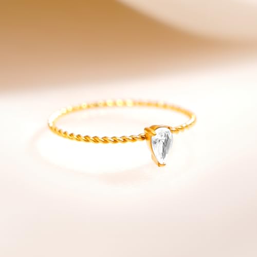 Image of Rubans Demi Fine Stainless Steel Finger Ring Minimal Gift for Women & Girls