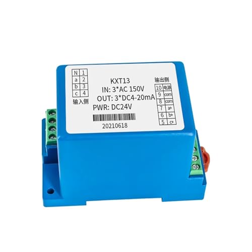 Transmetteur triphasé contre les surtensions pour surveiller les réseaux AC 0-500V en 0-10 mA