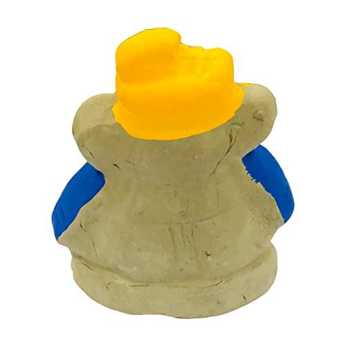 Image of Clay Ganesh Idol, 4 Inches Height, Water Soluble Ganpati Murti for Ganpati Visarjan (Small) (Multicolor)