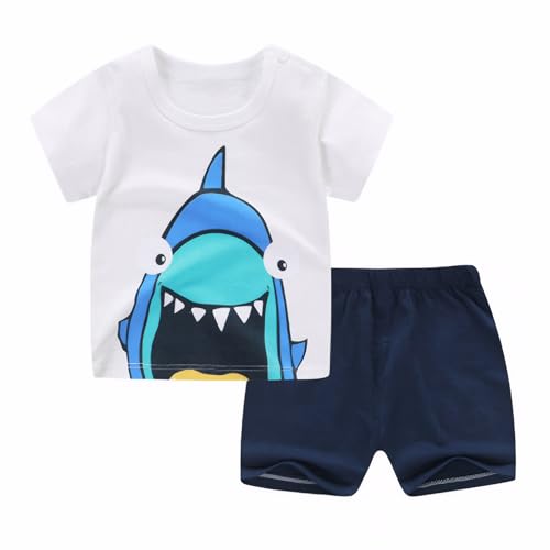 Image of Baby Toddler Boys 4 PCs T-shirts and Shorts Set Summer Clothes Outfit