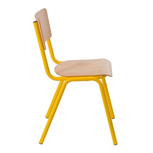 Générique Chaise Scolaire T6 Color - Lot de 4 (Jaune)