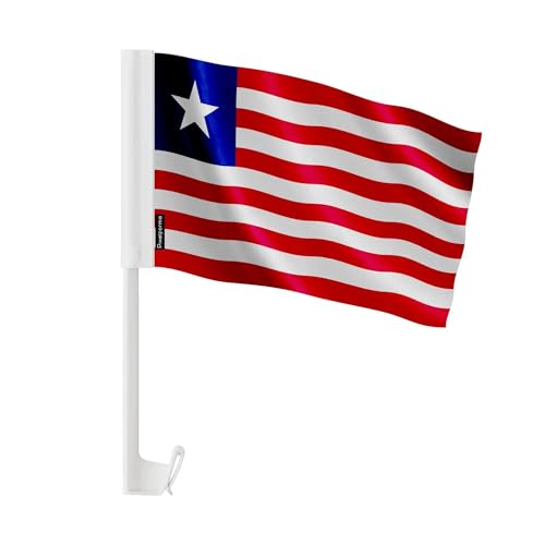 Drapeau voiture Liberia 30x45cm lot de 50 pavillons de pavoisement
