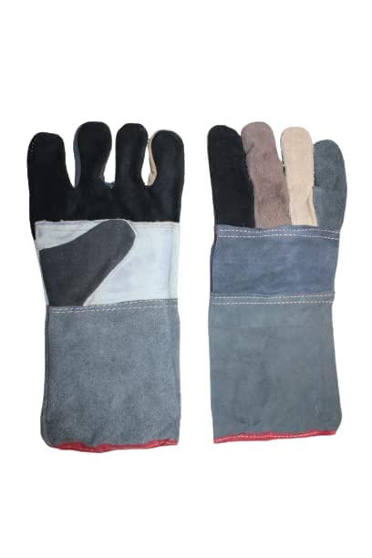 Rahul Professionals Multicolor leather safety gloves Industrial Heavy Duty Welding Leather Gloves With Inner Lining, Heat And Abrasion Resistance (Pair of 2) (B0CLHZS1X7) Amazon Price History, Amazon Price Tracker
