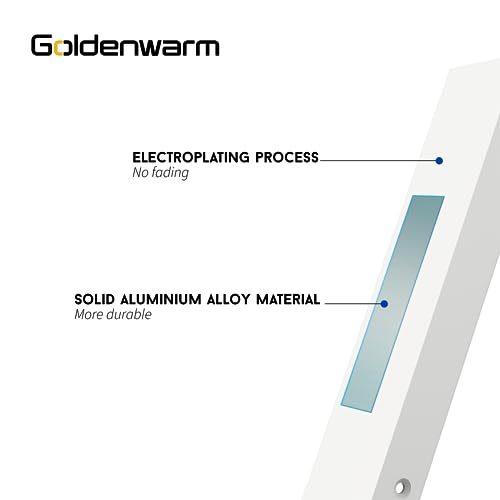 Image of Goldenwarm 10 Pack 3in White Finger Edge Pulls Kitchen Drawer Handles | Aluminum Alloy, White Cabinet Handles, Edge Pulls for Cabinets, White Handles, For Drawers, Dressers, Screws Included