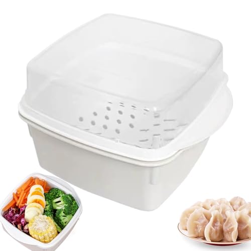 Genérico Vaporera para Cocinar En Microondas- Vaporizadora Verduras MicroondasRecipiente Alimentos Cocina, Utensilios Cocina MicroondasTazones Vapor | Hogar Oficina Viaje Saludable Preparación Rápida