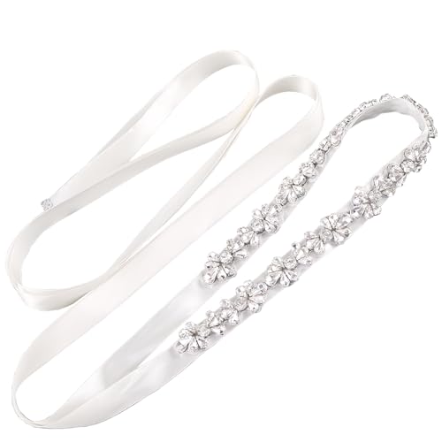 Bridal Belt Handmade Wedding Belt Sash Crystal Belt Rhinestones Sash for Wedding Dress Bridesmaid Flower Grils