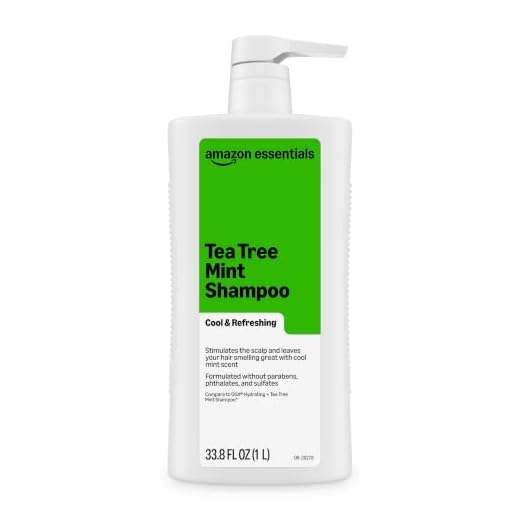 Amazon Essentials Tea Tree Mint Shampoo, Cool & Refreshing, Sulfate-free Formula, 33.8 Fl Oz, Pack of 1