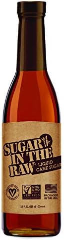 Sugar in the Raw, Liquid Cane Sugar – Turbinado Sugar with Rich Molasses Flavor, Instantly Dissolves in Cold or Hot Drinks, 12.5 Oz
