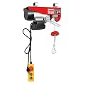 Gymticioi Red PA200 Electric Hoist, 440lbs Load Capacity, Wired Remote Control, 480W Motor, Single & Double Cable Lifting for Warehouse, Factory, and Construction Use