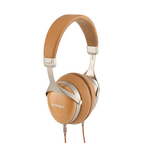 SIVGA SV021 PRO ���^ �L�� HiFi �w�b�h�z�� 50mm �U���h���C�o�[�E�V�R�؃n�E�W���O�E���E��OFC�P�[�u�� (Beechwood)