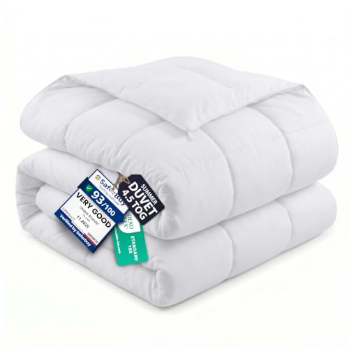 Utopia Bedding Coverless Double Duvet 4.5 Tog Lightweight Summer White