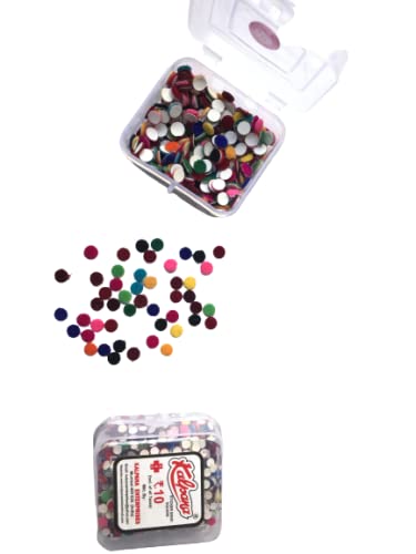 kalpana bindi multicolor round sticker kumkum | size - 000 | (pack of 12)