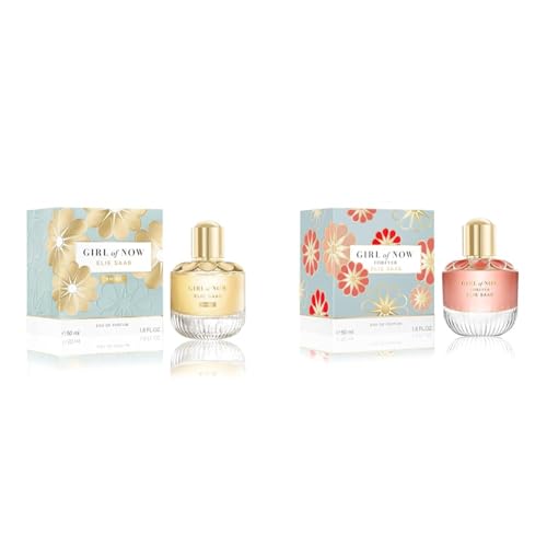 Set regalo esclusivo Elie Saab con due Eau de Parfum: Girl of Now 50 ml e Girl of Now Forever 50 ml, perfetto per celebrare la gioia di vivere, la complicità tra amiche e la vivacità della nuova generazione al femminile